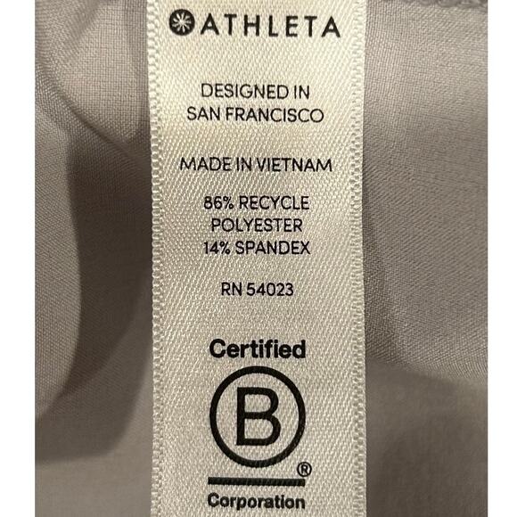 Athleta Tribeca Wide Leg Crop Pants Silver Grey Featherweight Stretch, Size 6 - Picture 7 of 8